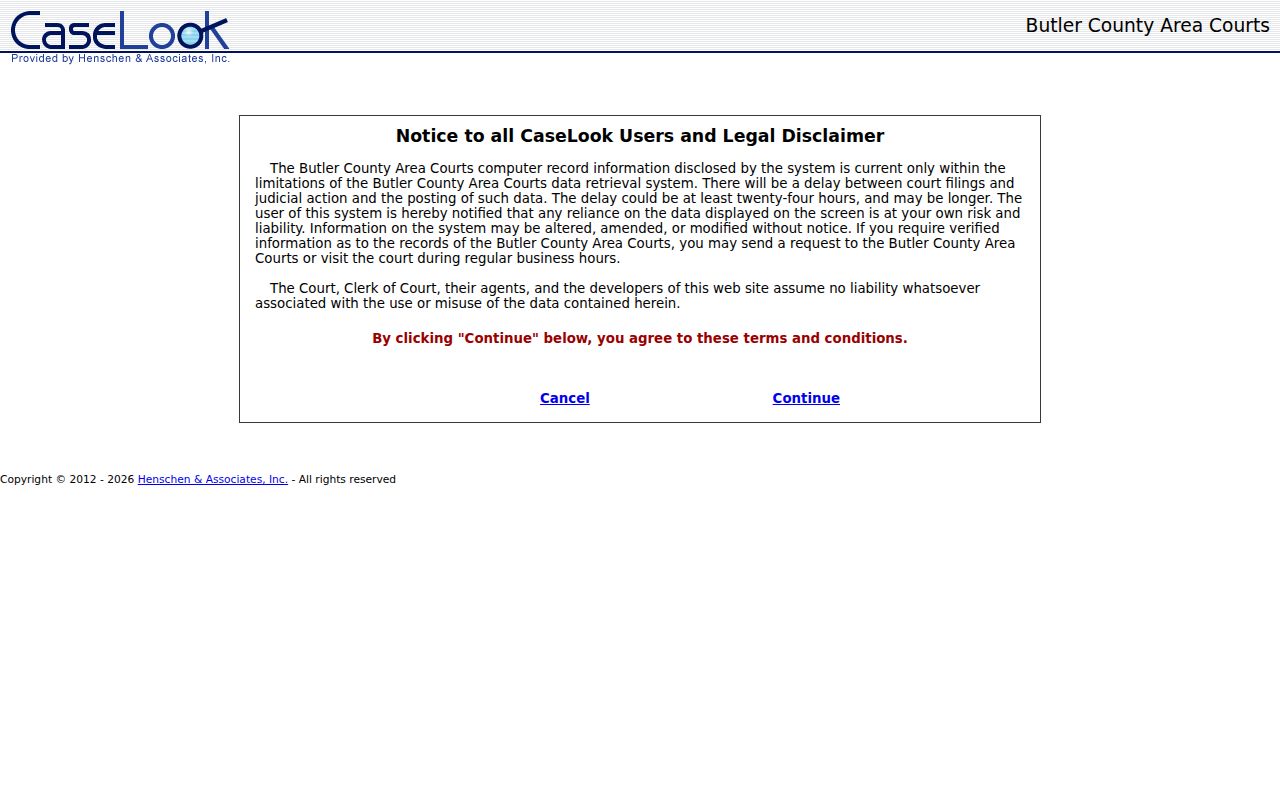 Fairfield Township residents directory Butler County Area Courts CaseLook source