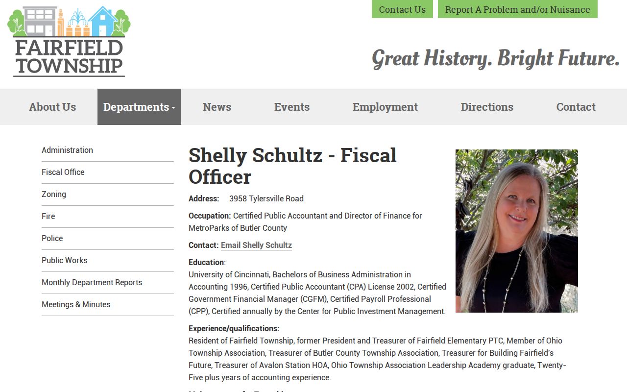 Fairfield Township residents directory local zoning and records source